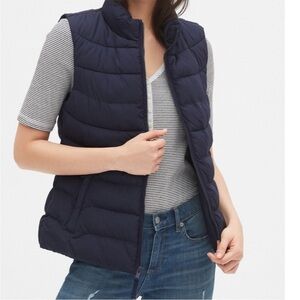 Gap LW Puffer Vest True Black Quilted